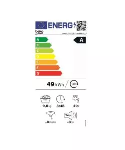 LAVATRICE A LIBERA INSTALLAZIONE BEKO "ENERGY SPIN BMWU3921W" CARICO 9 KG CLASSE ENERGETICA A