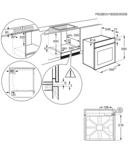 FORNO MULTIFUNZIONE DA INCASSO ELECTROLUX "SERIE 300" 2790 W - COD. EOH2H044K