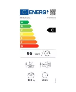 ASCIUGATRICE A LIBERA INSTALLAZIONE LG "RH80V9AVHN" A POMPA DI CALORE CARICO 8 KG CON WI-FI CLASSE ENERGETICA C