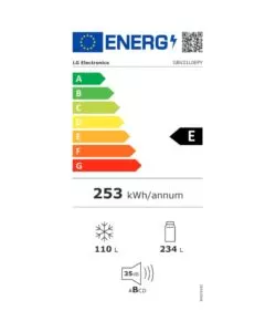 FRIGORIFERO A LIBERA INSTALLAZIONE LG "NATURE FRESH GBV21L0EPY" 344 LT 59,5X68,2,186 CM CLASSE ENERGETICA E