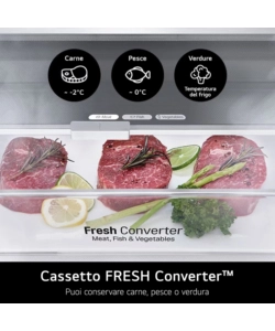 FRIGORIFERO A LIBERA INSTALLAZIONE LG GRIGIO 387 LT 59,5X67,5X203 CM - COD. GBV3200CPY