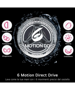 LAVASCIUGA A LIBERA INSTALLAZIONE LG "MOTION" CARICO 8+5 KG CON WI-FI - COD. W4NX1085NWB