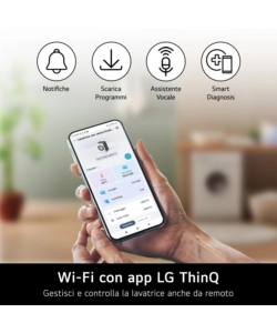LAVASCIUGA A LIBERA INSTALLAZIONE LG "MOTION" CARICO 8+5 KG CON WI-FI - COD. W4NX1085NWB