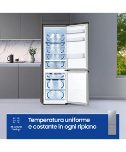 FRIGORIFERO COMBINATO A LIBERA INSTALLAZIONE SAMSUNG "ECOFLEX" GRIGIO 344 LT 59,5X65,8X185,3 CM - COD. RB33B610ESA