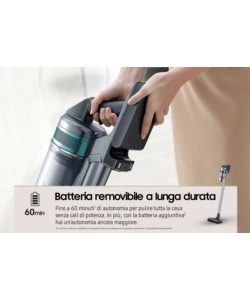 ASPIRAPOLVERE SENZA FILO SAMSUNG "JET 75E PET" 200 W - COD. VS20B75AGR1