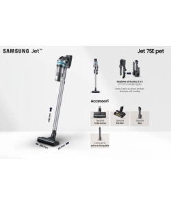 ASPIRAPOLVERE SENZA FILO SAMSUNG "JET 75E PET" 200 W - COD. VS20B75AGR1