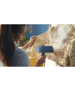 FERRO DA STIRO VERTICALE A VAPORE PORTATILE PHILIPS "SERIE 3000" BLU 1000 W - COD. STH3000/20