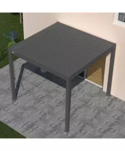 PERGOLA BIOCLIMATICA OMBRÉA "VS" IN ALLUMINIO ANTRACITE 308X308X257 CM