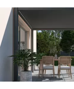 PERGOLA BIOCLIMATICA OMBRÉA "VS" IN ALLUMINIO ANTRACITE 308X308X257 CM