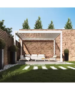 PERGOLA BIOCLIMATICA OMBRÉA "VS"  IN ALLUMINIO BIANCO 397x303x257 CM