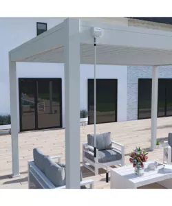 PERGOLA BIOCLIMATICA OMBRÉA "VS"  IN ALLUMINIO GRIGIO PERLA 397x303x257 CM