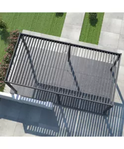 PERGOLA BIOCLIMATICA OMBRÉA "VS"  IN ALLUMINIO ANTRACITE 599X308X257 CM