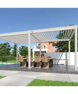 PERGOLA BIOCLIMATICA OMBRÉA "VS" IN ALLUMINIO BIANCO 599X308X257 CM