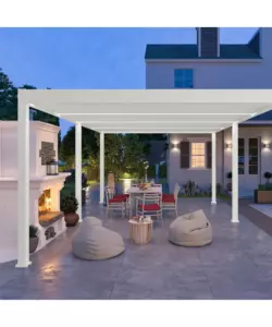 PERGOLA BIOCLIMATICA OMBRÉA "VS"  IN ALLUMINIO BIANCO 599X399X257 CM