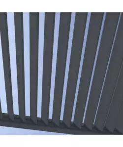 PERGOLA BIOCLIMATICA ADDOSSATA OMBRÉA "VS" IN ALLUMINIO ANTRACITE 305X303X257 CM