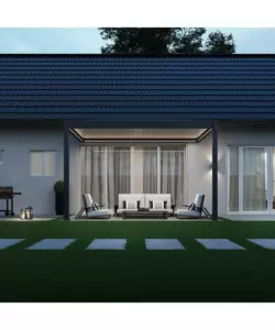 PERGOLA ADDOSSATA MOTORIZZATA OMBRÉA "VS"  IN ALLUMINIO 399X293X255,8 CM