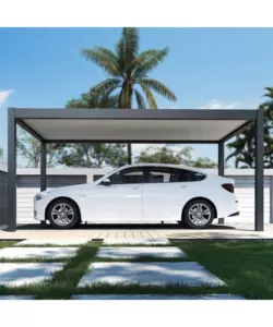 TETTOIA AUTO SINGOLA OMBRÉA IN ALLUMINIO ANTRACITE 300X507,5X255 CM