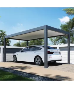 TETTOIA AUTO SINGOLA OMBRÉA IN ALLUMINIO ANTRACITE 300X507,5X255 CM