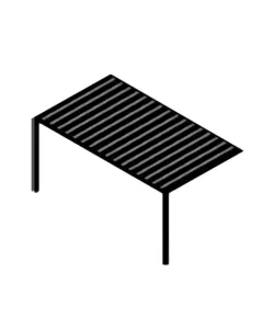 ESTENSIONE PER TETTOIA AUTO SINGOLA OMBRÉA IN ALLUMINIO ANTRACITE 300X507,5X255 CM