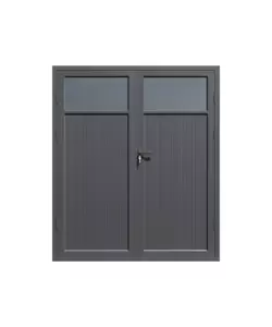 TETTOIA AUTO DOPPIA OMBRÉA CON STOCCAGGIO IN ALLUMINIO ANTRACITE 600X700X255 CM