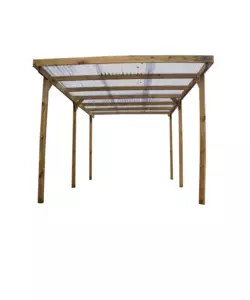 TETTOIA AUTO SINGOLA CHALET ET JARDIN IN LEGNO DI ABETE 304X502X223 CM