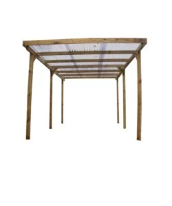 TETTOIA AUTO SINGOLA CHALET ET JARDIN IN LEGNO DI ABETE 304X502X223 CM