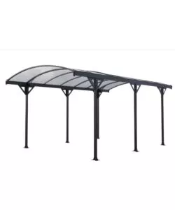 TETTOIA AUTO SINGOLA CANOPIA "COUV'VOITURE 35" IN ALLUMINIO GRIGIO 508X302X230 CM