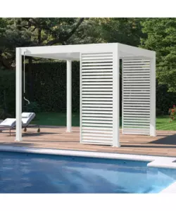 PANNELLO LATERALE PER PERGOLA OMBRÉA "VS" IN ALLUMINIO BIANCO 1 MT