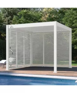 PANNELLO LATERALE PER PERGOLA OMBRÉA "VS" IN ALLUMINIO BIANCO 1 MT