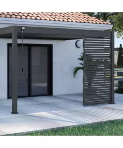 PANNELLO A LAMELLE PER PERGOLA OMBRÉA "VS"  IN ALLUMINIO ANTRACITE 1,3 MT