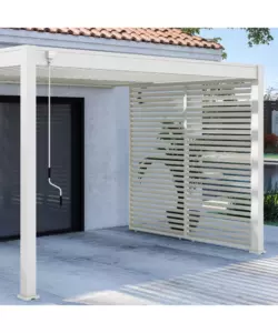 PANNELLO A LAMELLE PER PERGOLA OMBRÉA "VS"  IN ALLUMINIO BIANCO 1,3 MT