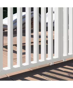 PANNELLO LATERALE A LAMELLE VERTICALI PER PERGOLA OMBRÉA "VS"  IN ALLUMINIO BIANCO 1 MT