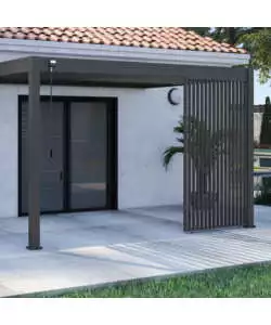 PANNELLO LATERALE PER PERGOLA OMBRÉA "VS" IN ALLUMINIO ANTRACITE 123,5X233,5 CM