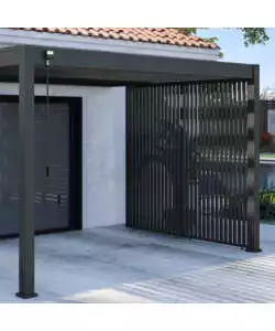 PANNELLO LATERALE PER PERGOLA OMBRÉA "VS" IN ALLUMINIO ANTRACITE 123,5X233,5 CM