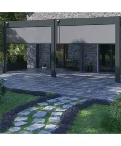 TENDA LATERALE PER PERGOLA OMBRÉA "VS" IN TEXTILENE ANTRACITE LATO 3 MT