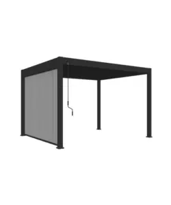 TENDA LATERALE PER PERGOLA OMBRÉA "VS" IN TEXTILENE ANTRACITE LATO 3 MT