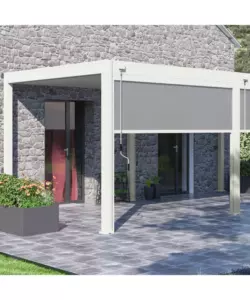 TENDA LATERALE PER PERGOLA OMBRÉA "VS" IN TEXTILENE BIANCO LATO 3 MT
