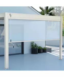 TENDA LATERALE PER PERGOLA OMBRÉA "VS" IN TEXTILENE BIANCO LATO 4 MT