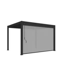 TENDA LATERALE MOTORIZZATA PER PERGOLA OMBRÉA "VS" IN TEXTILENE ANTRACITE LATO 4 MT