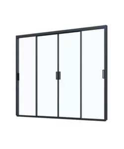 PANNELLO LATERALE PER PERGOLA OMBRÉA IN VETRO TEMPERATO ANTRACITE LATO 3 MT