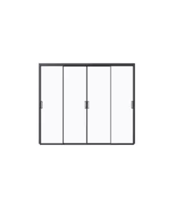 PANNELLO LATERALE PER PERGOLA OMBRÉA IN VETRO TEMPERATO ANTRACITE LATO 3 MT