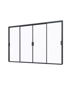 PANNELLO LATERALE PER PERGOLA OMBRÉA IN VETRO TEMPERATO ANTRACITE LATO 4 MT