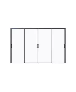 PANNELLO LATERALE PER PERGOLA OMBRÉA IN VETRO TEMPERATO ANTRACITE LATO 4 MT