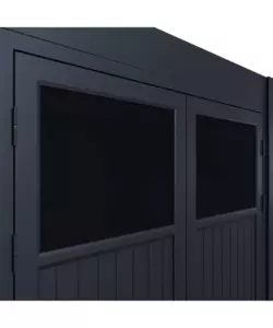 CASETTA DA GIARDINO OMBRÉA IN ALLUMINIO ANTRACITE 204,2X393,8X255,8 CM