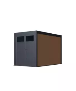 CASETTA DA GIARDINO OMBRÉA IN ALLUMINIO ANTRACITE 204,2X393,8X255,8 CM