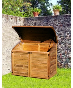 BAULE DA ESTERNO CHALET ET JARDIN "TOPAZE 1200" IN LEGNO DI ABETE 154X96X125 CM