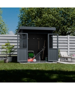 CASETTA IN LEGNO DA GIARDINO BARAC "ONYX" ANTRACITE 225X223X237 cm