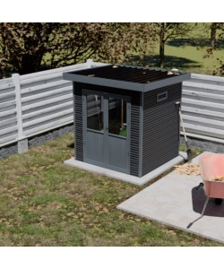 CASETTA IN LEGNO DA GIARDINO BARAC "ONYX" ANTRACITE 225X223X237 cm