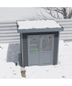 CASETTA IN LEGNO DA GIARDINO BARAC "ONYX" ANTRACITE 225X223X237 cm