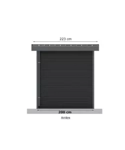 CASETTA IN LEGNO DA GIARDINO BARAC "ONYX" ANTRACITE 225X223X237 cm